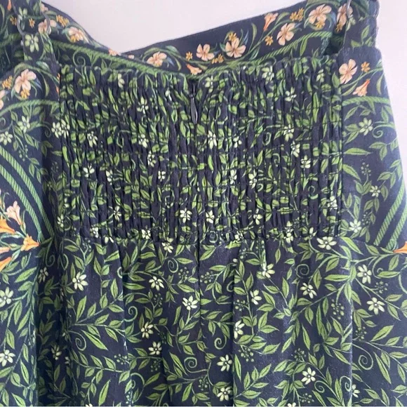 Anthropologie Farm Rio Flowers Arch Sleeveless Linen Blend Midi Dress L NWT